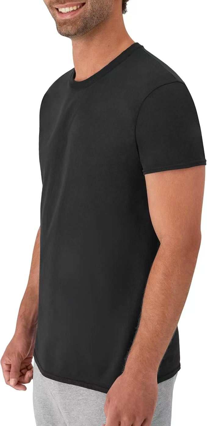 Hanes Men's Undershirt Packs, Stay-Tucked Soft Cotton Undershirts, Best Undershirts for Men, White/Black/Asstd Multipacks